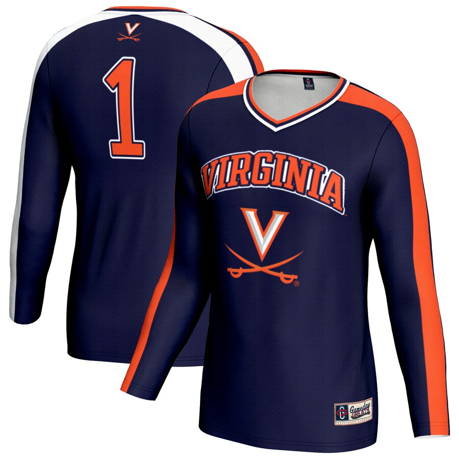 Youth GameDay Greats Navy Virginia Cavaliers #1 Lightweight Volleyball Fashion Jersey - Jersey
