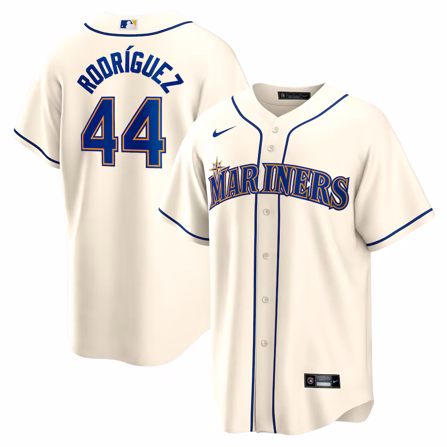 Men's Seattle Mariners Julio Rodríguez Nike Cream Alternate 2 Replica Jersey - Jersey