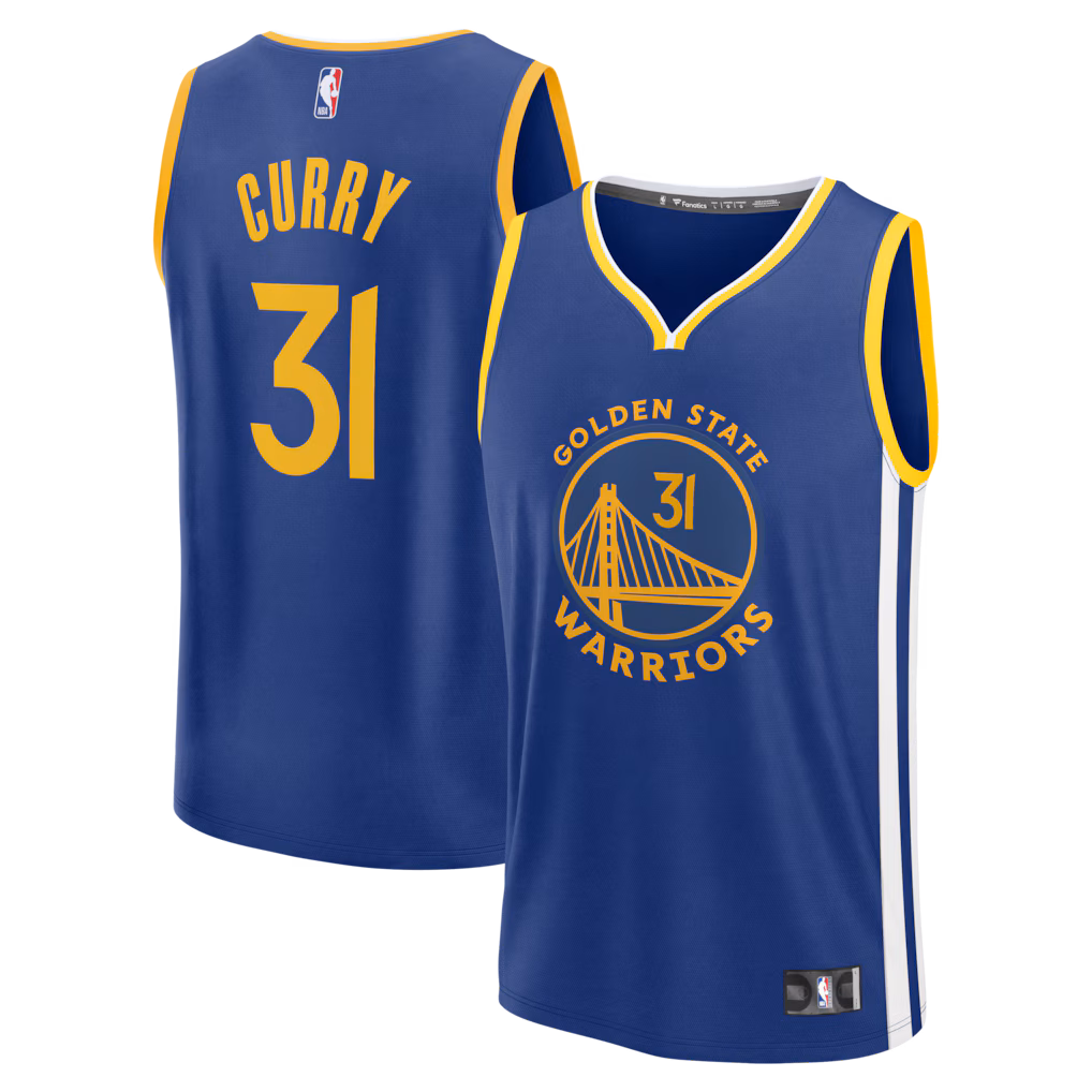 Men's Golden State Warriors Seth Curry Fanatics Blue Fast Break Replica Jersey - Icon Edition - Jersey