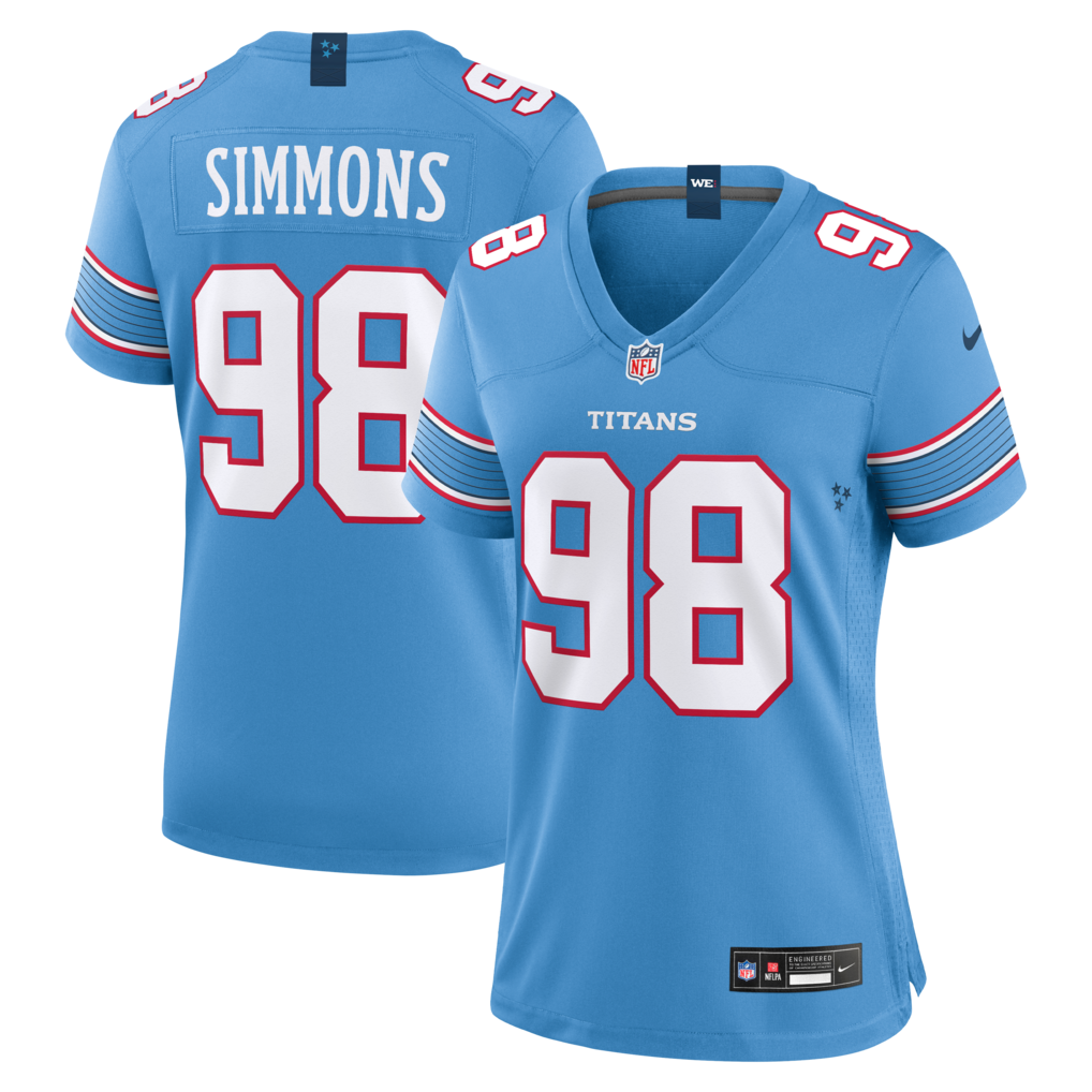 Women's Tennessee Titans Jeffery Simmons Nike Light Blue Game Jersey - Jersey