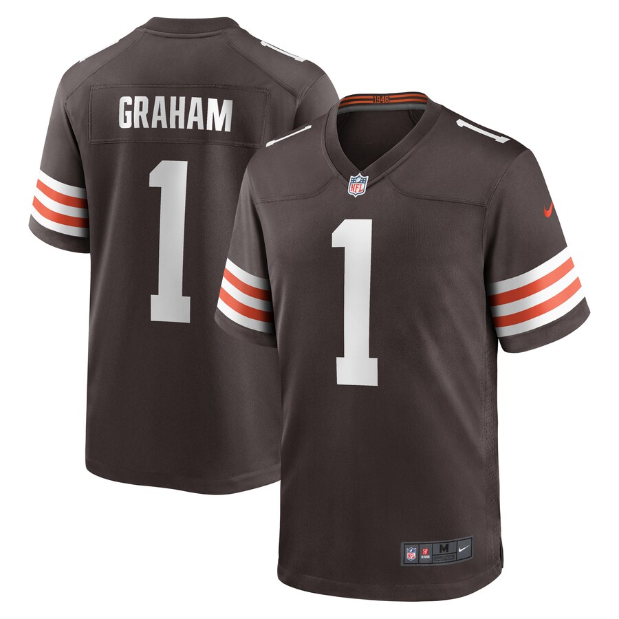 Men's Cleveland Browns Mason Graham Nike Brown 2025 NFL Draft First Round Pick Game Jersey - Jersey