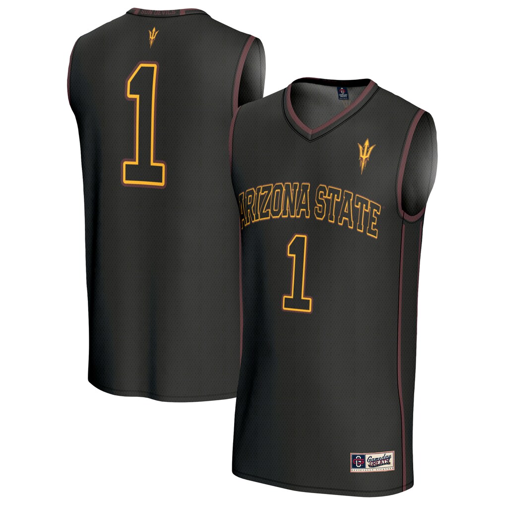 Unisex GameDay Greats Black #1 Arizona State Sun Devils Lightweight Collegiate Basketball Fashion Jersey - Jersey