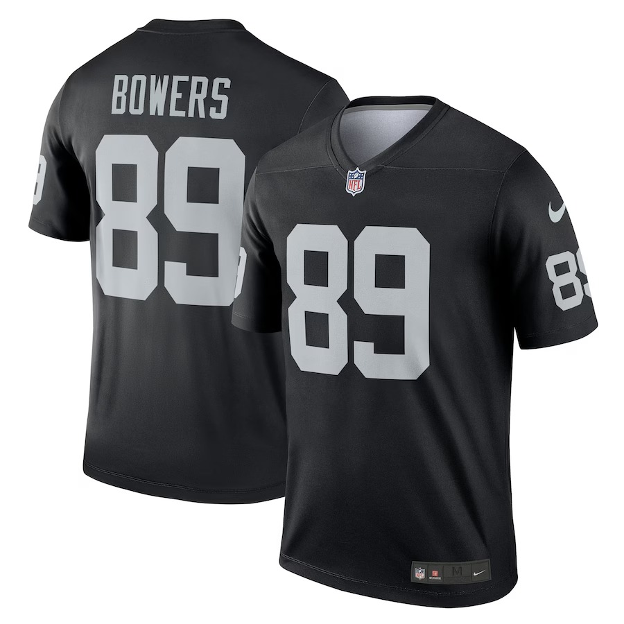 Men's Las Vegas Raiders Brock Bowers Nike Black Legend Player Performance Top - Jersey