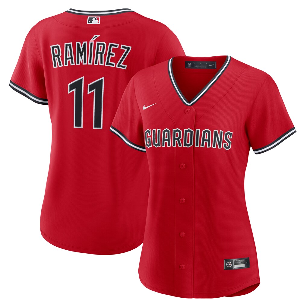 Women's  Cleveland Guardians José Ramírez Nike Red Alternate 2 Replica Jersey - Jersey