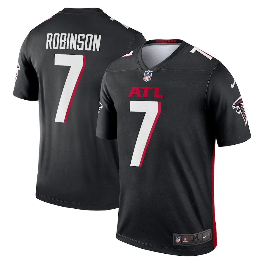 Men's Atlanta Falcons Bijan Robinson Nike Black Team Legend Jersey - Jersey