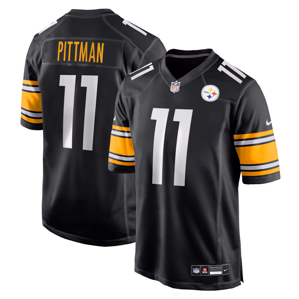 Men's Pittsburgh Steelers Michael Pittman Jr. Nike Black Game Jersey - Jersey