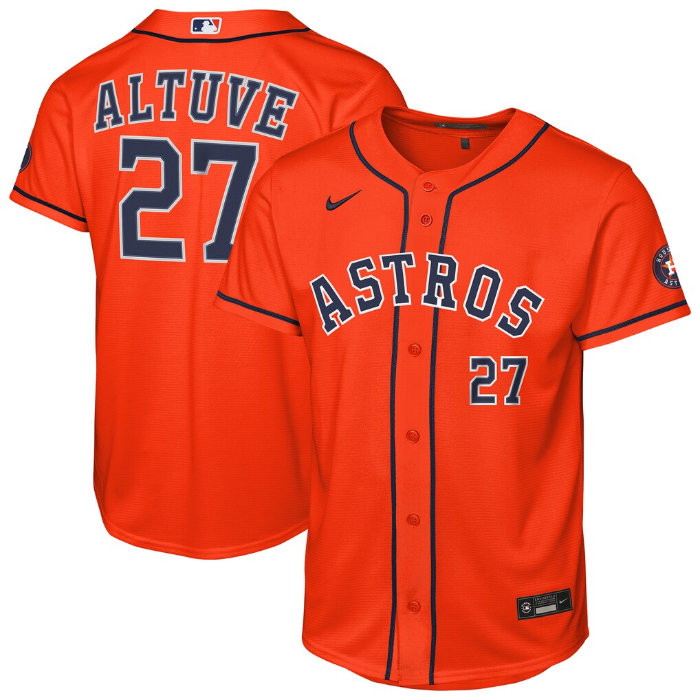 Youth Houston Astros Jose Altuve Nike Orange Alternate Stadium Jersey - Jersey