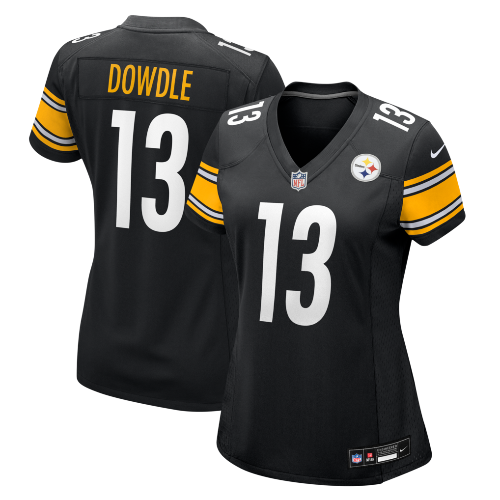 Women's Pittsburgh Steelers Rico Dowdle Nike Black Team Game Jersey - Jersey