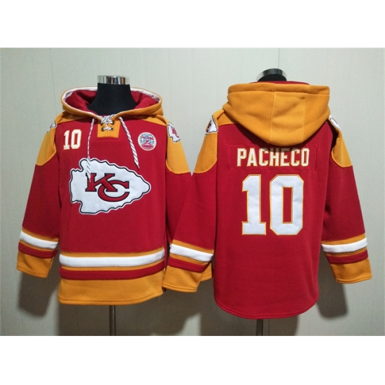 Men's Kansas City Chiefs #10 Isiah Pacheco Red Ageless Must-Have Lace-Up Pullover Hoodie - Jersey
