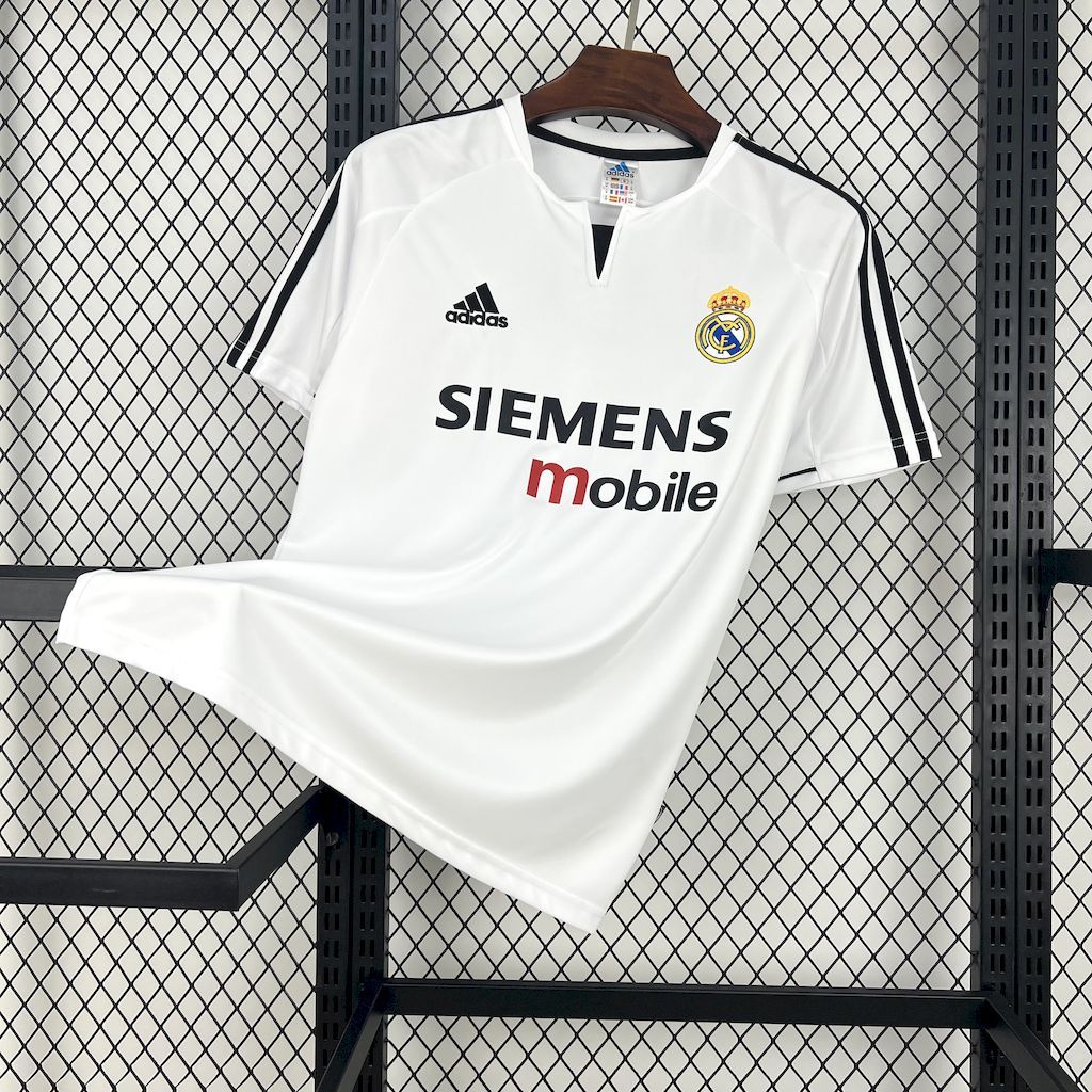 Real Madrid Retro Jersey Home Custom Soccer Shirt 2003-04 - Jersey