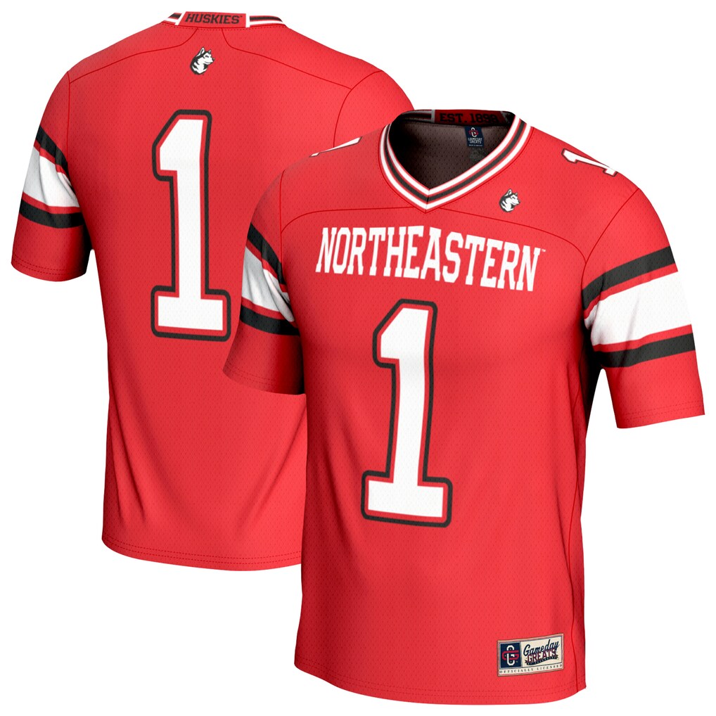 Youth GameDay Greats Red #1 Northeastern Huskies Lightweight Collegiate Football Fashion Jersey - Jersey