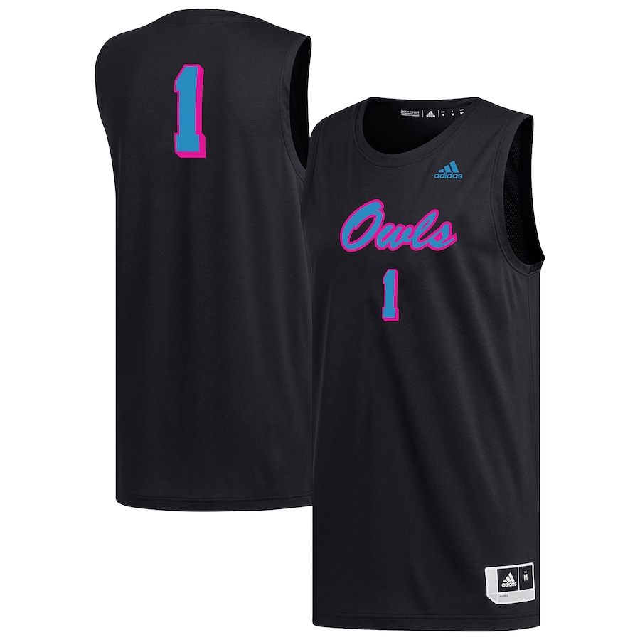 Men's adidas #1 Black Florida Atlantic Owls Replica Basketball Jersey - Jersey