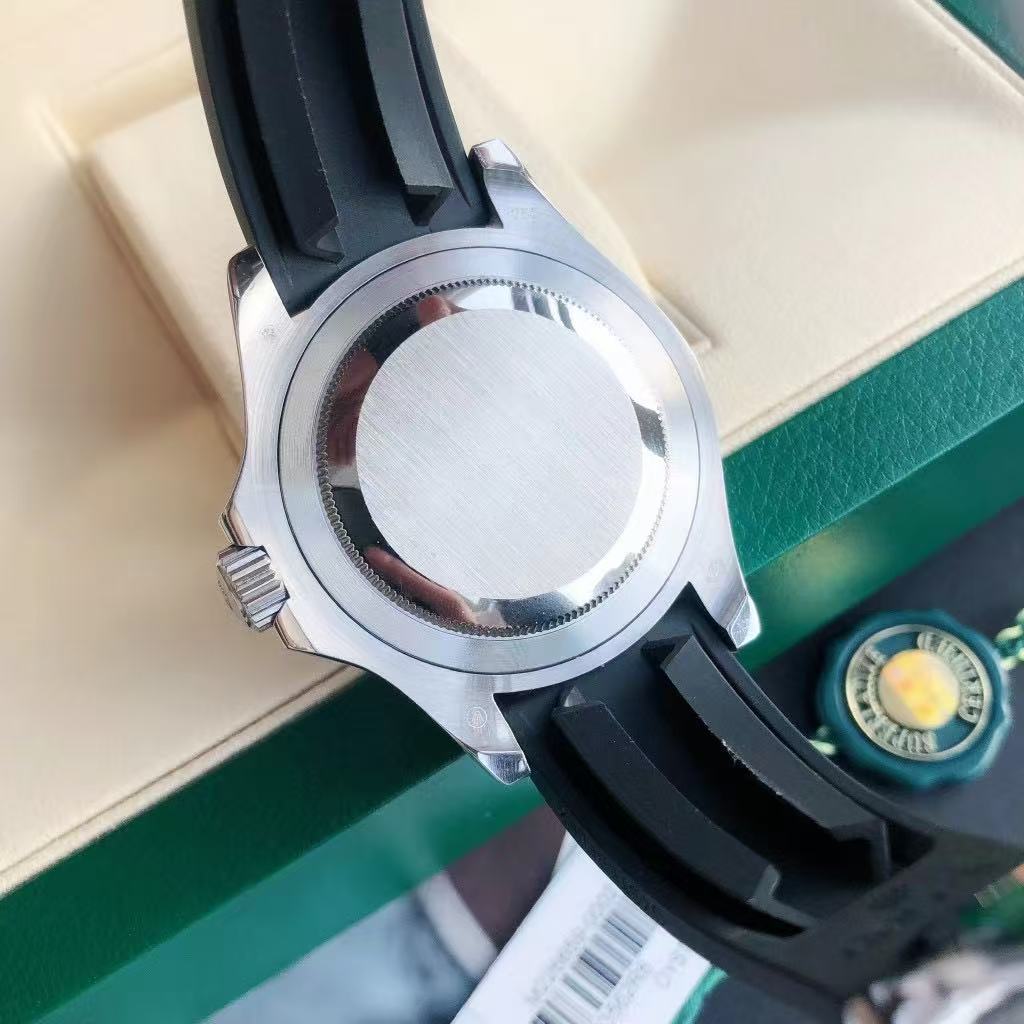 Code No. 5 Rolex Yacht-Master 18K White Gold Rubber Strap Watch