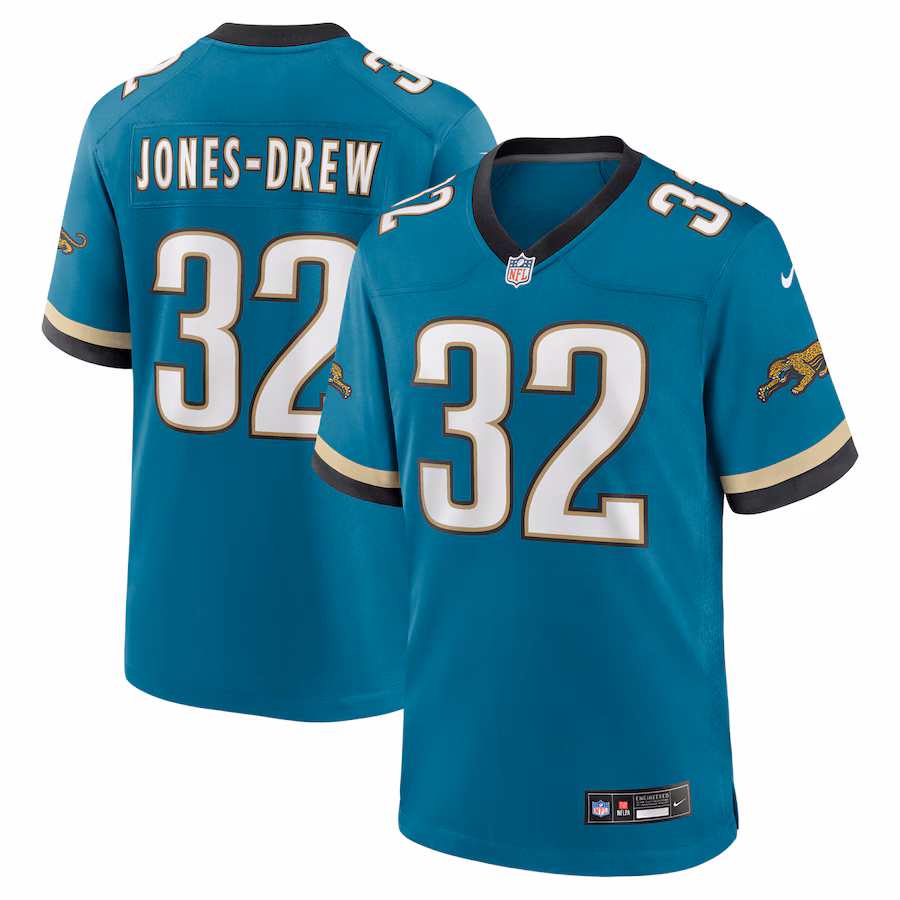 Men's Jacksonville Jaguars Maurice Jones-Drew Nike Teal Retired Player Alternate Game Jersey - Jersey