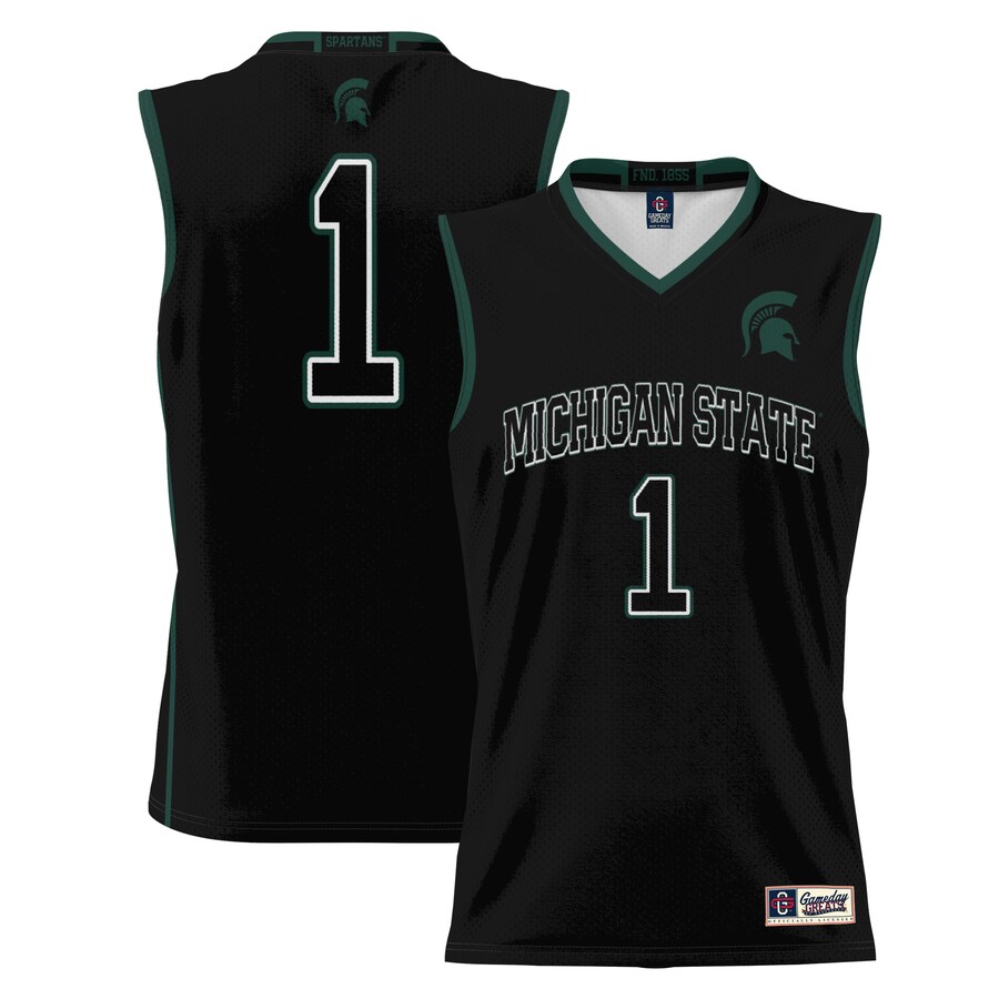 Youth GameDay Greats Black #1 Michigan State Spartans Lightweight Basketball Jersey - Jersey