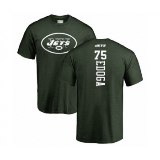 Football New York Jets #75 Chuma Edoga Green Backer T-Shirt - Jersey