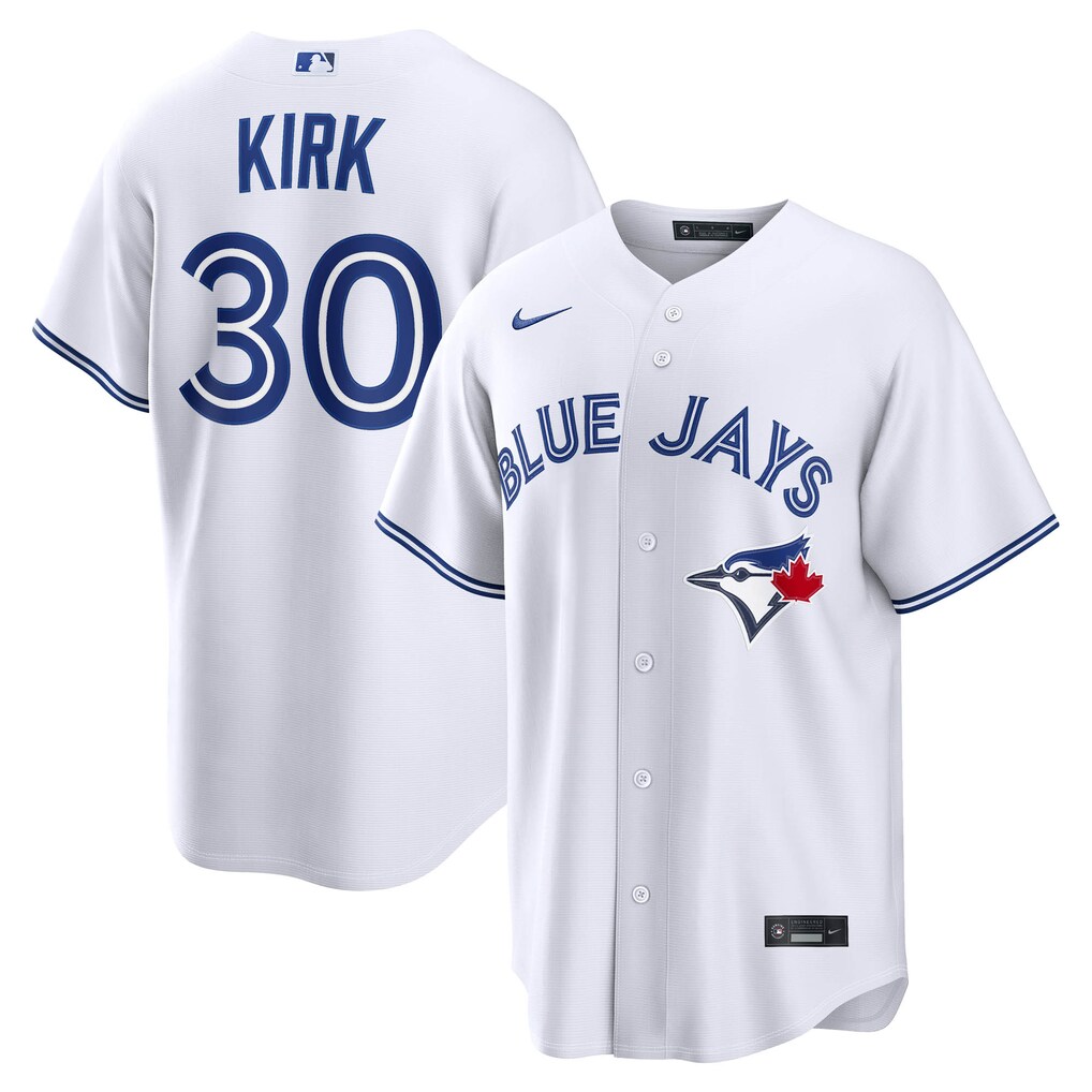 Men's Toronto Blue Jays Alejandro Kirk Nike White Home Replica Jersey - Jersey