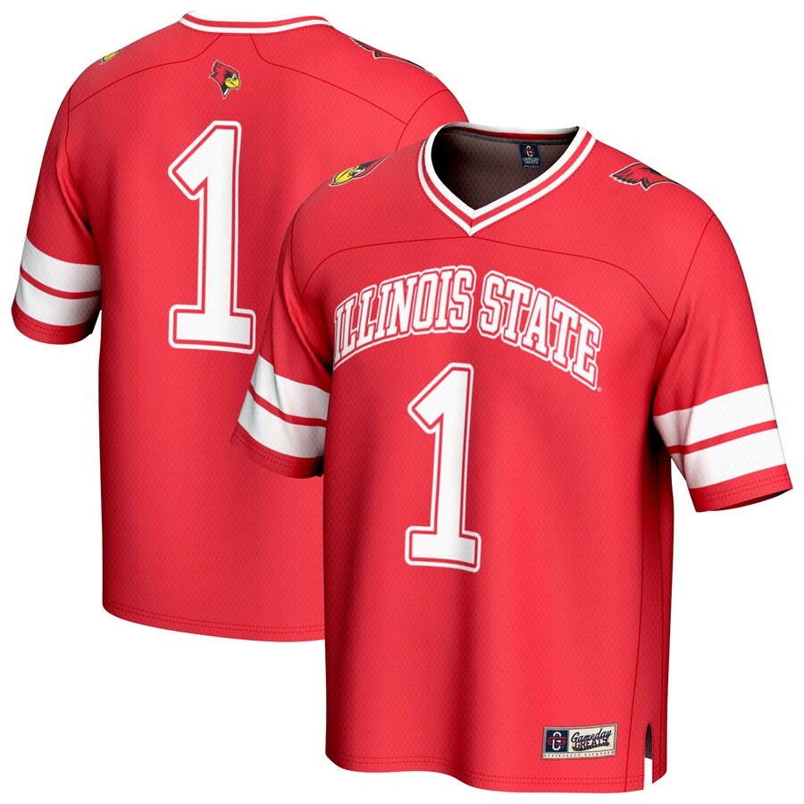 Unisex GameDay Greats #1 Red Illinois State Redbirds Lightweight Collegiate Football Fashion Jersey - Jersey