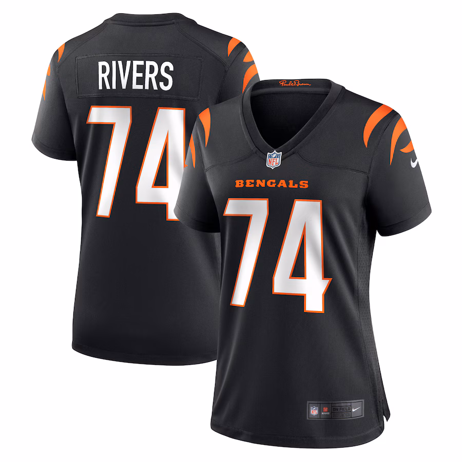 Women's Cincinnati Bengals Jalen Rivers Nike Black Team Game Jersey - Jersey