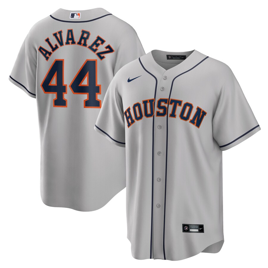 Men's Houston Astros Yordan Álvarez Nike Gray Road Replica Player Jersey - Jersey
