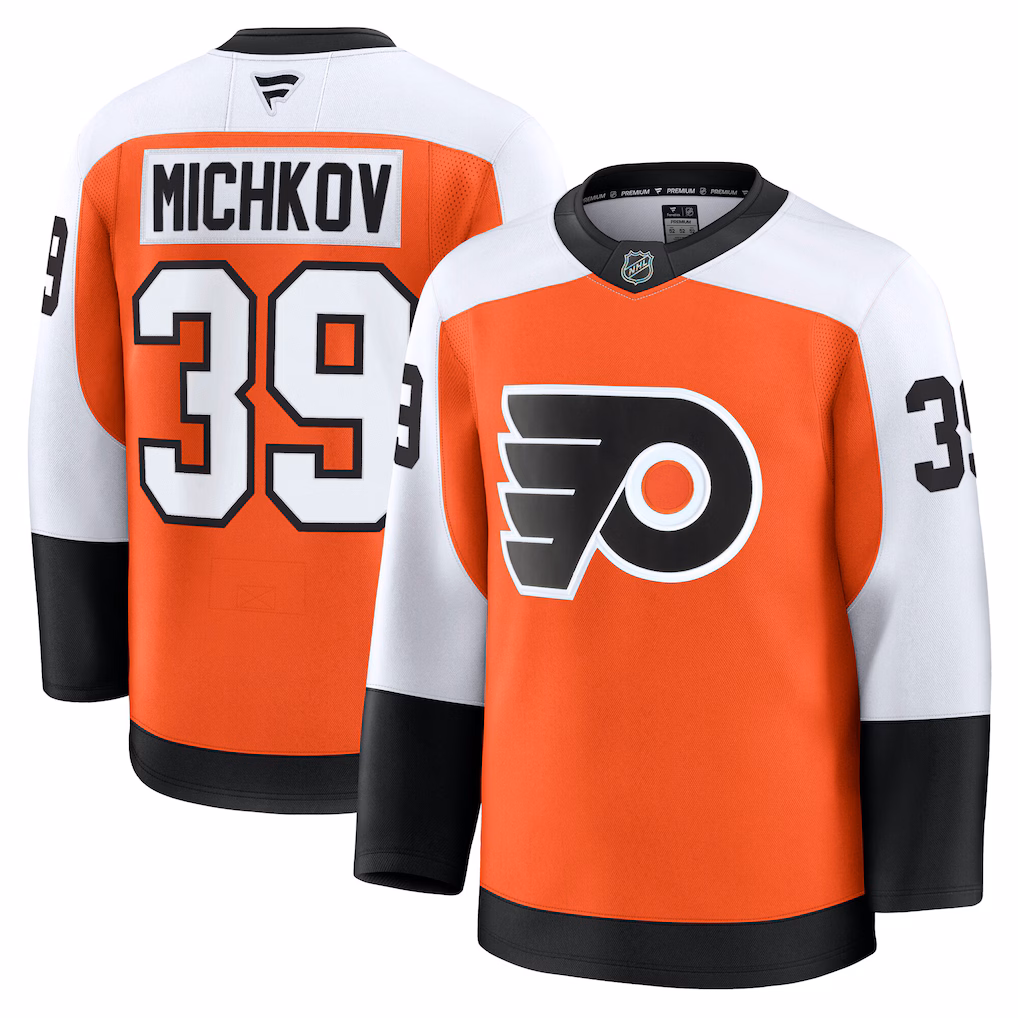 Men's Philadelphia Flyers Matvei Michkov Fanatics Orange Home Premium Jersey - Jersey