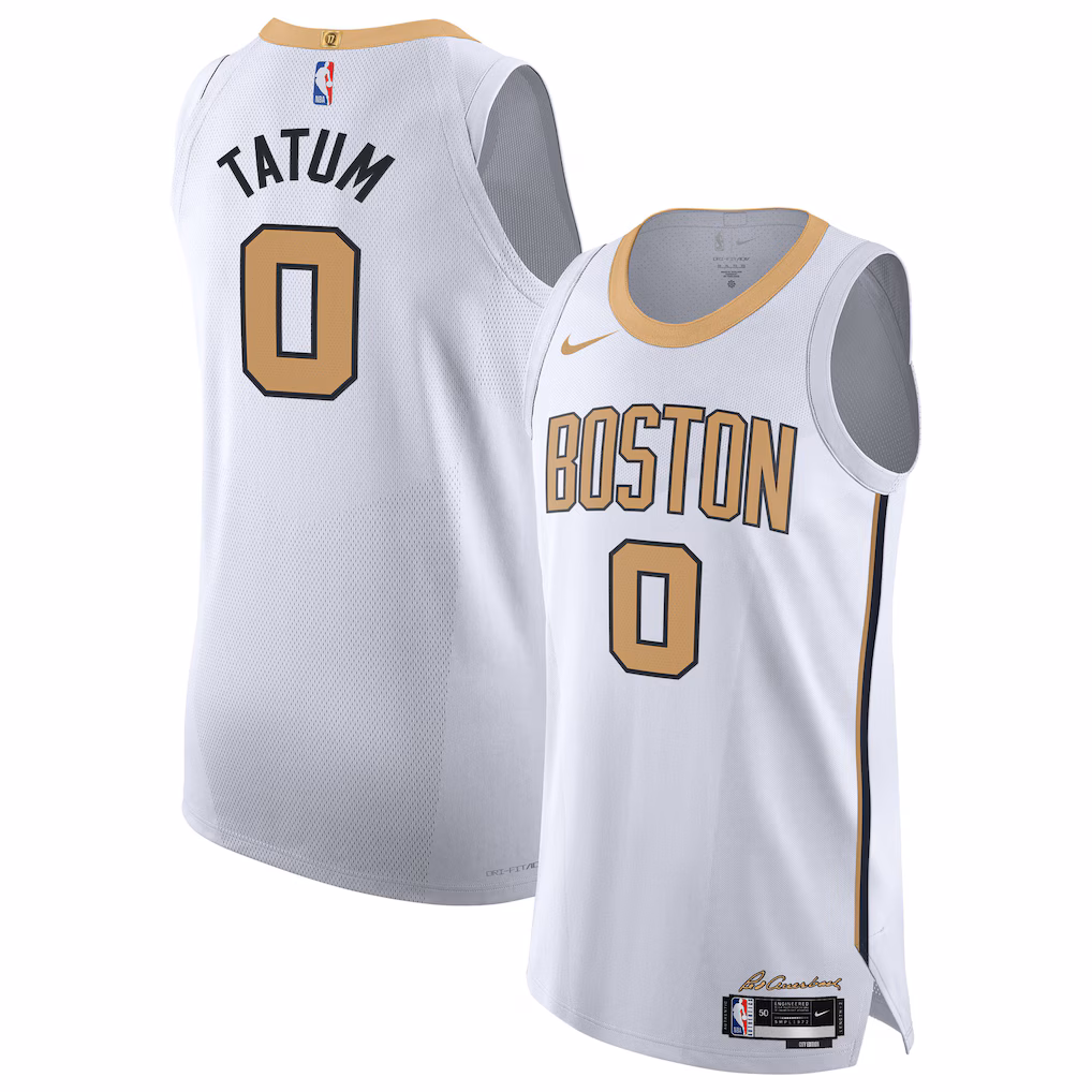 Unisex Boston Celtics Jayson Tatum Nike White 2025/26 Authentic Jersey - City Edition - Jersey