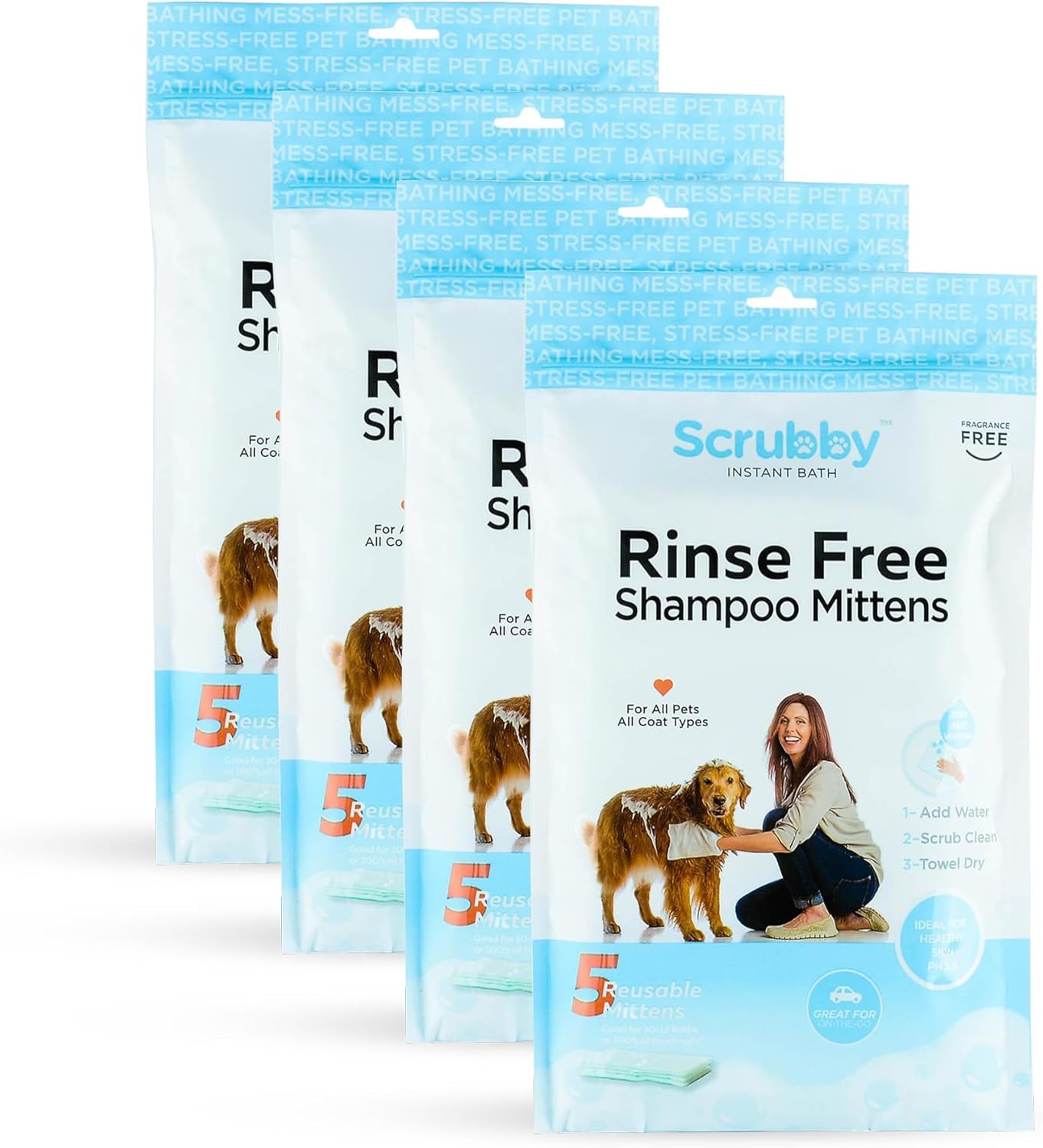 ScrubbyPet No-Rinse Pet Wipes