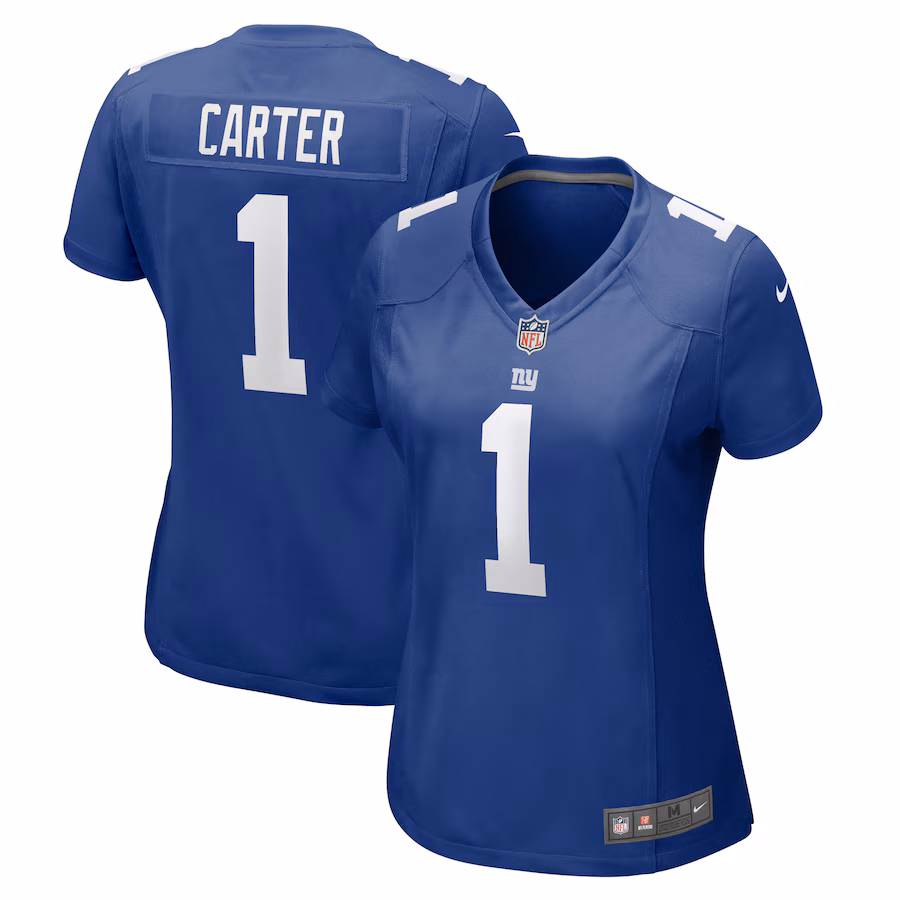 Women's New York Giants Abdul Carter Nike Royal First Round Pick Game Jersey - Jersey
