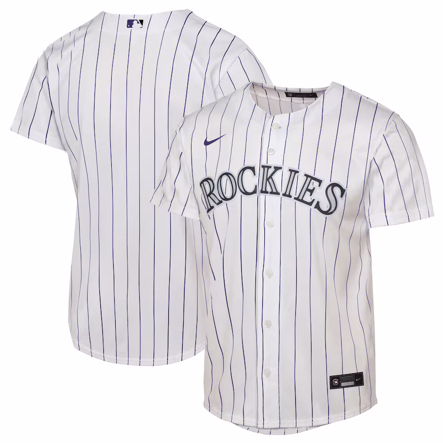 Youth Colorado Rockies Nike White Home Replica Jersey - Jersey