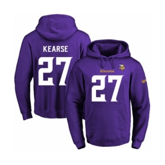 Football Men's Minnesota Vikings #27 Jayron Kearse Purple Name & Number Pullover Hoodie - Jersey
