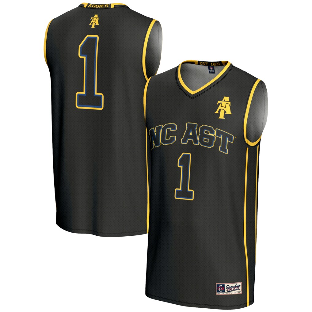 Male GameDay Greats #1 Black North Carolina A&T Aggies Lightweight Basketball Jersey - Jersey