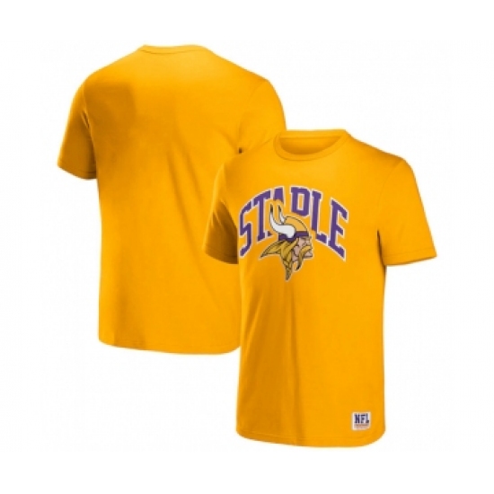 Men's Minnesota Vikings x Staple Gold Logo Lockup T-Shirt - Jersey