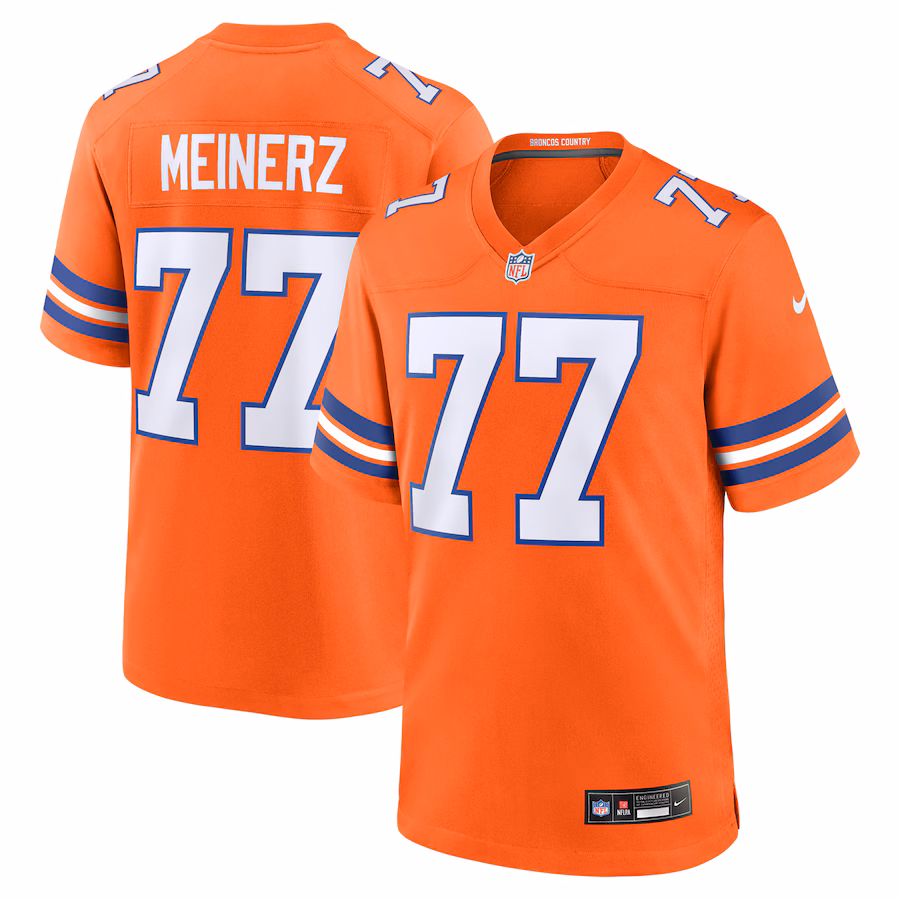 Men's Denver Broncos Quinn Meinerz Nike Orange Alternate Game Jersey - Jersey