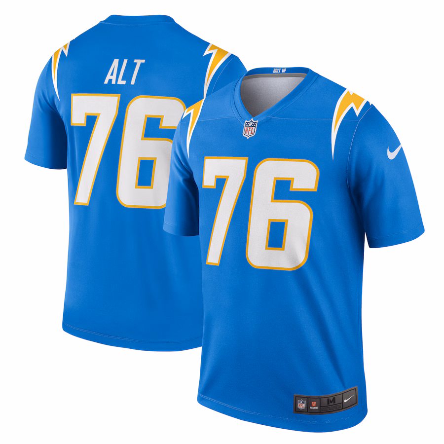 Men's Los Angeles Chargers Joe Alt Nike Powder Blue Legend Player Performance Top - Jersey