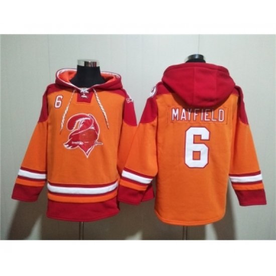 Men's Tampa Bay Buccaneers #6 Baker Mayfield Orange Red Ageless Must-Have Lace-Up Pullover Hoodie - Jersey