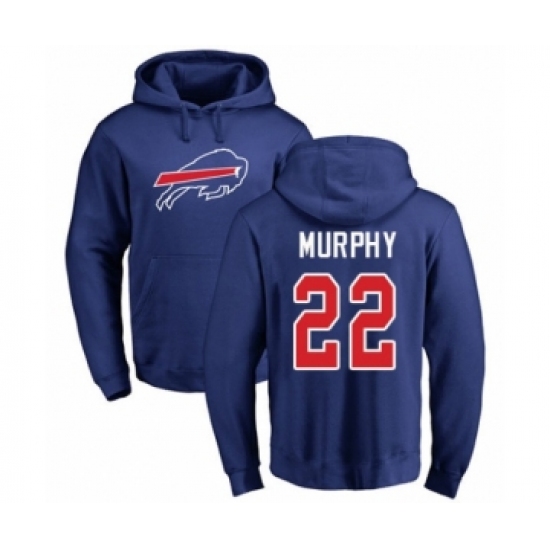 Football Buffalo Bills #22 Marcus Murphy Royal Blue Name & Number Logo Pullover Hoodie - Jersey