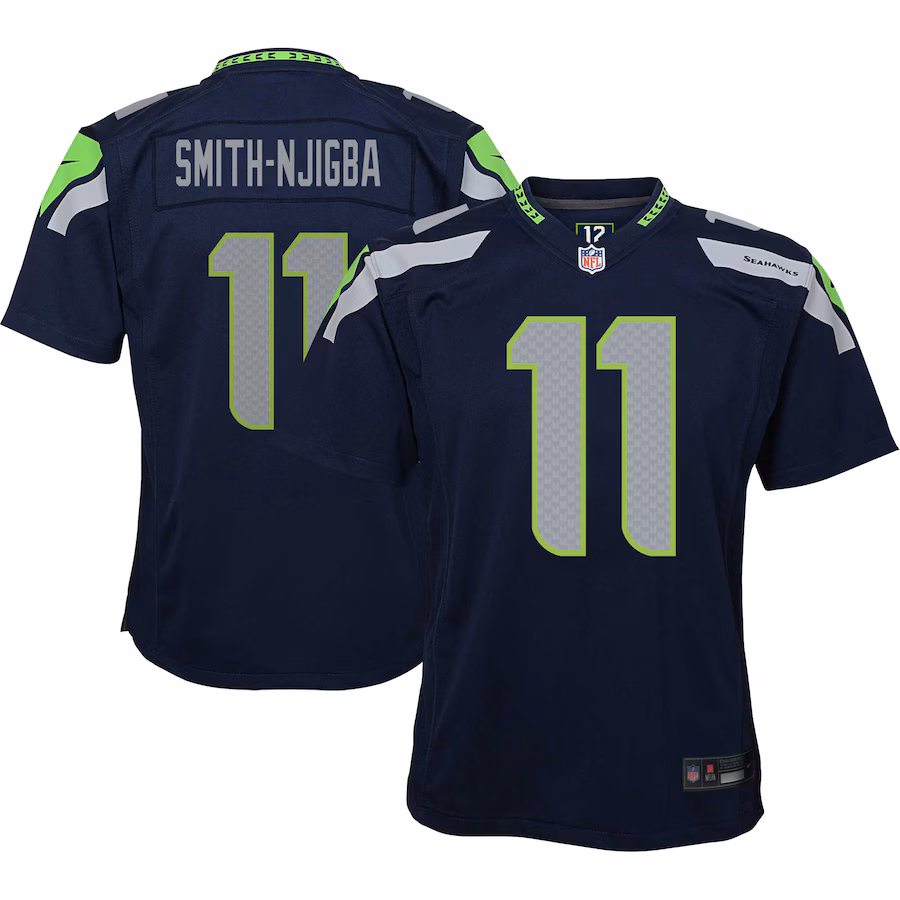 Youth Seattle Seahawks Jaxon Smith-Njigba Nike College Navy Game Jersey - Jersey