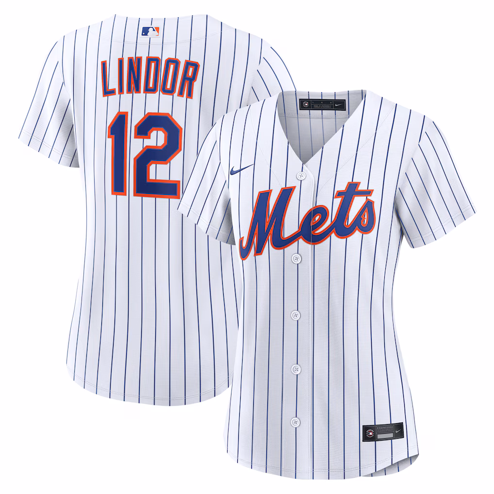 Women's New York Mets Francisco Lindor Nike White Home Replica Jersey - Jersey