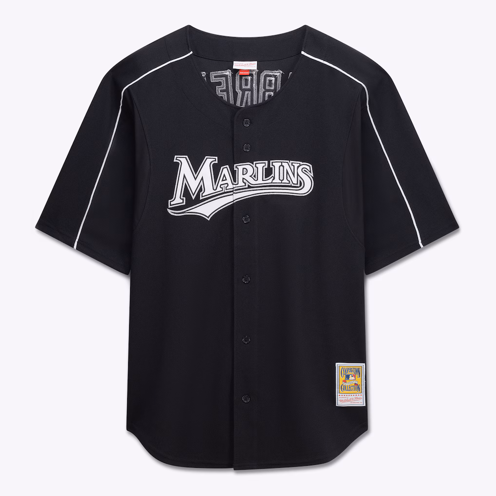 Men's Miami Marlins Miguel Cabrera Mitchell & Ness Black Big & Tall Cooperstown Mesh Batting Practice Jersey - Jersey