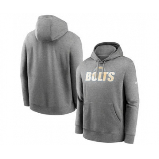 Men's Los Angeles Chargers Heathered Charcoal Fan Gear Local Club Pullover Hoodie - Jersey