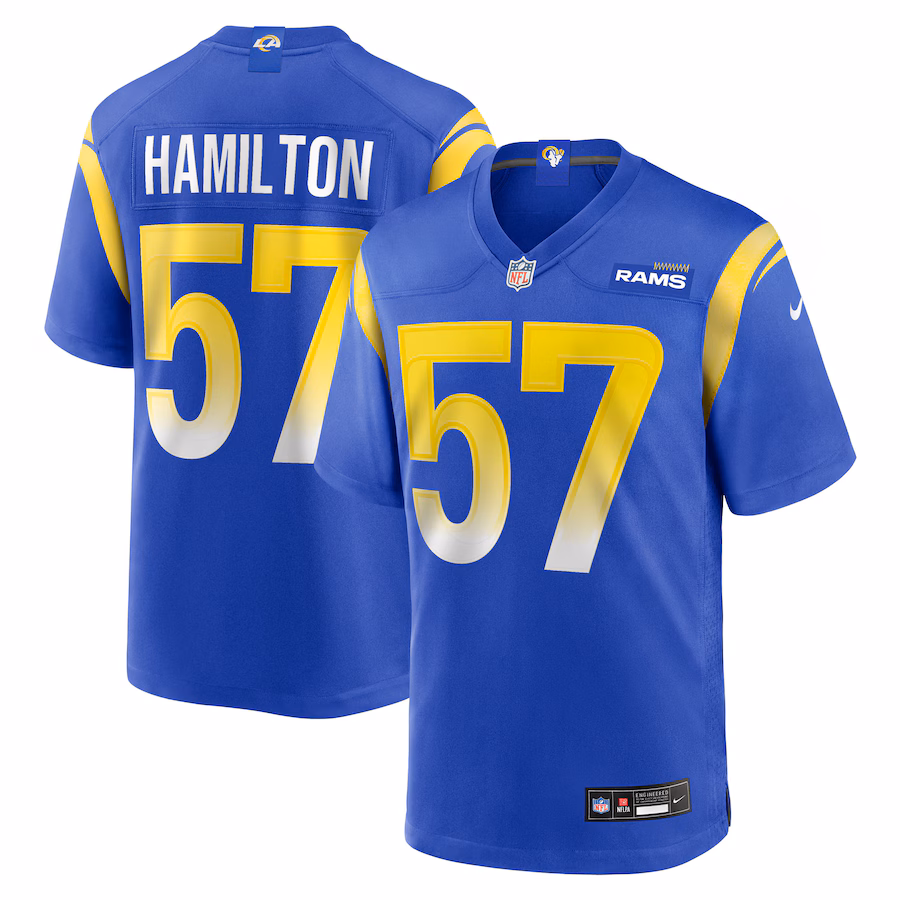 Men's Los Angeles Rams Ty Hamilton Nike Royal Team Game Jersey - Jersey