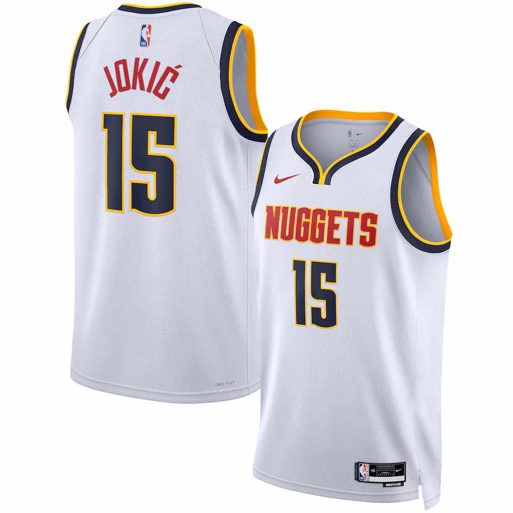Unisex Denver Nuggets Nikola Jokic Nike White Swingman Jersey - Association Edition - Jersey