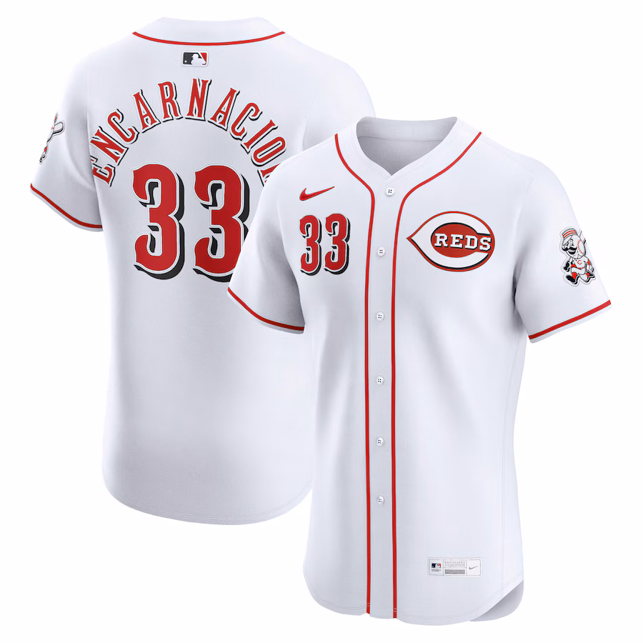 Men's Cincinnati Reds Christian Encarnacion-Strand Nike White Home Elite Jersey - Jersey