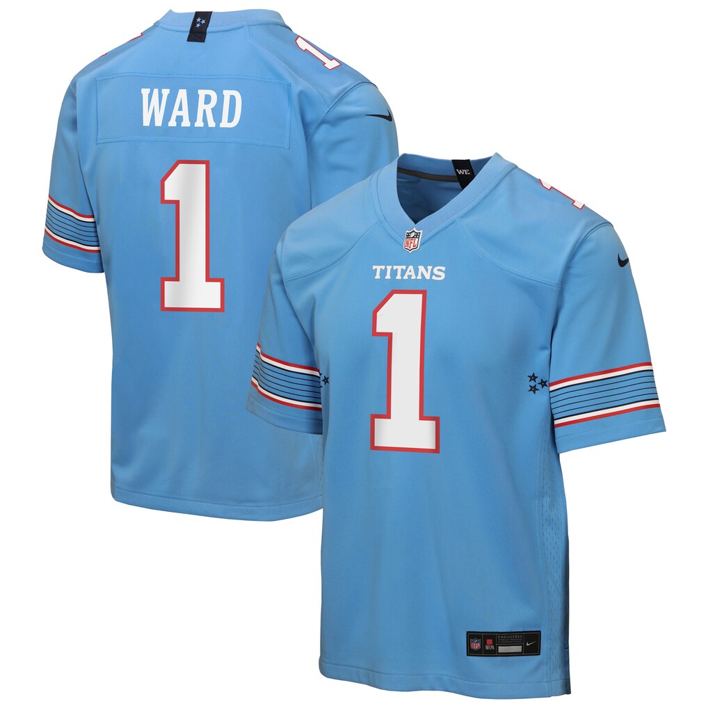 Youth Tennessee Titans Cameron Ward Nike Light Blue Game Jersey - Jersey