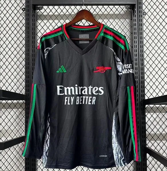 Arsenal Soccer Jersey Away Custom Long Sleeve Shirt 2024/25 - Jersey