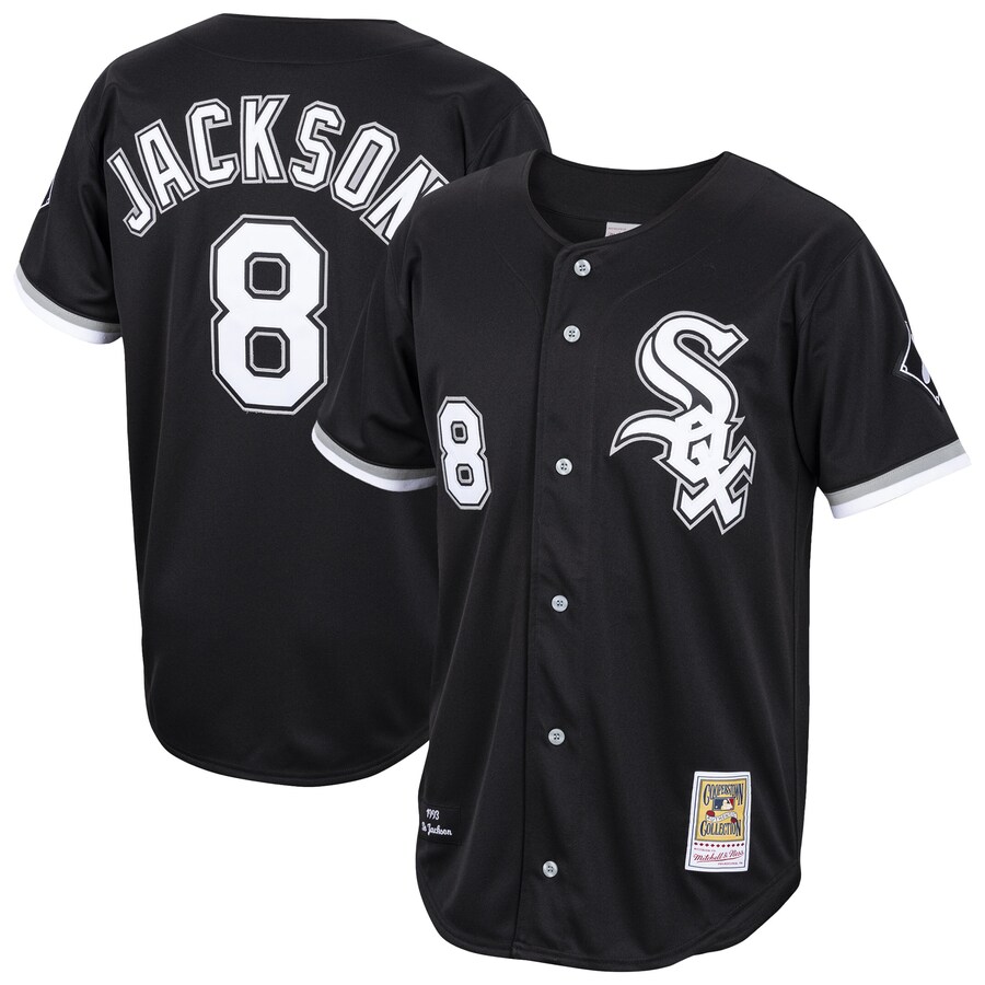 Men's Chicago White Sox Bo Jackson Black Cooperstown Collection 1993 Authentic Player Jersey - Jersey