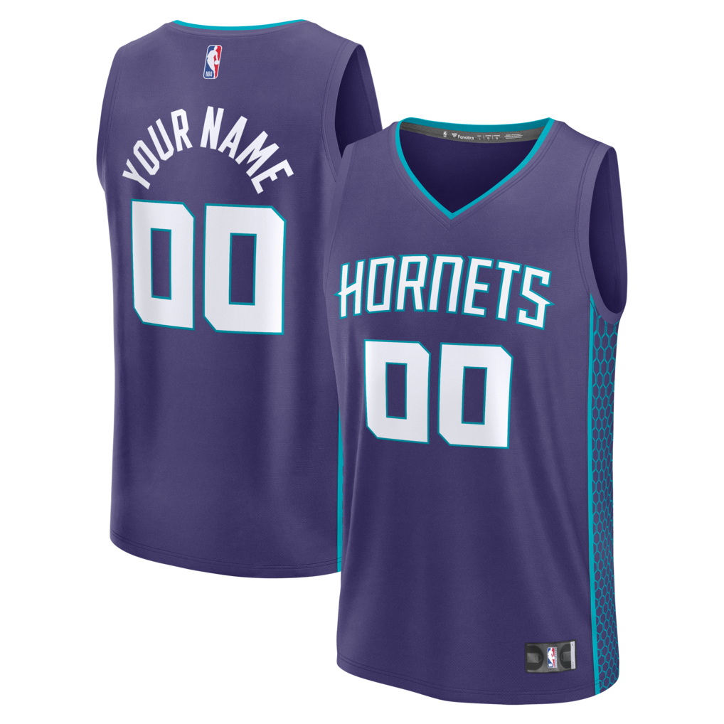 Youth Charlotte Hornets Fanatics Purple Fast Break Custom Jersey - Statement Edition - Jersey