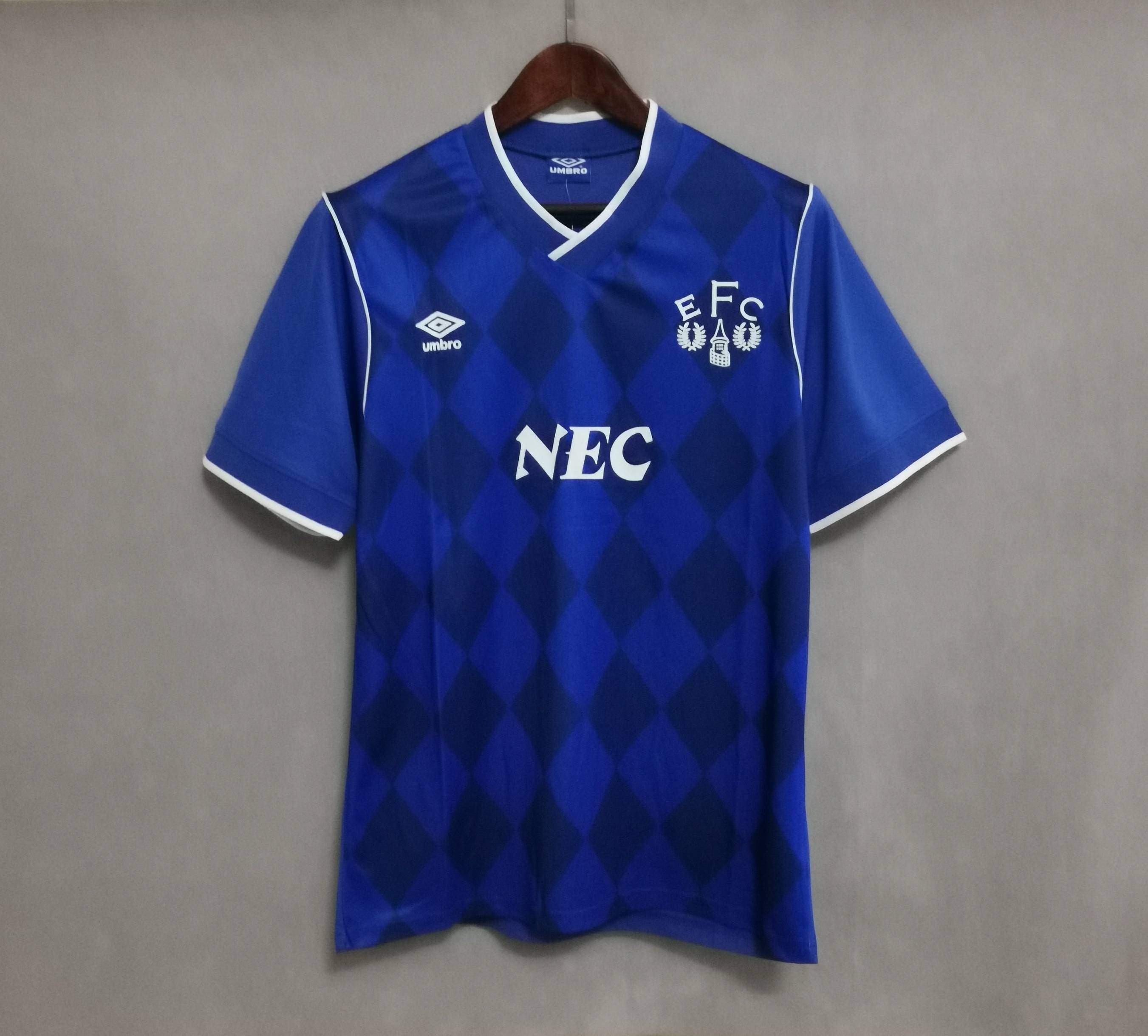 Everton Retro Football Jersey Home Custom Shirt 1986/87 - Jersey