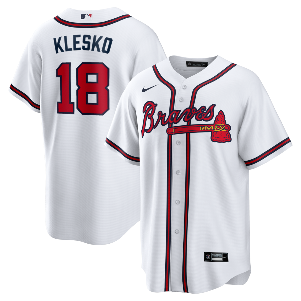 Men's Atlanta Braves Ryan Klesko Nike White Home Retired Player Replica Jersey - Jersey