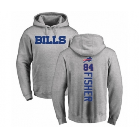 Football Buffalo Bills #84 Jake Fisher Ash Backer Pullover Hoodie - Jersey